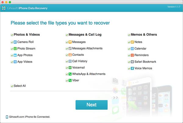 Gihosoft iPhone Data Recovery for Mac 1.1.7 full
