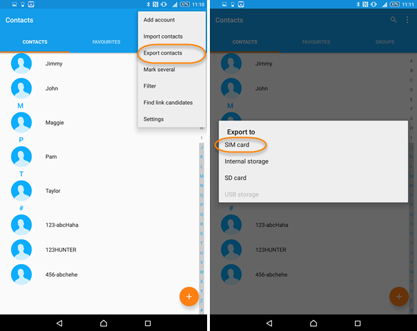 how to download contacts from onedrive to android