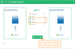 transfer photos from iphone to android