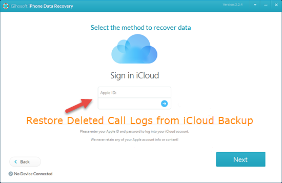 restore deleted call history