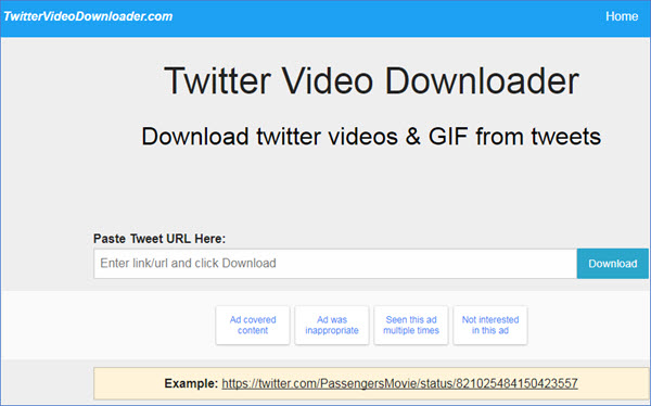 save twitter video download