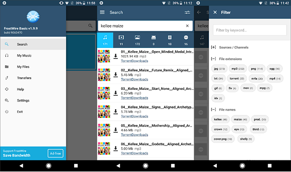 frostwire app for android