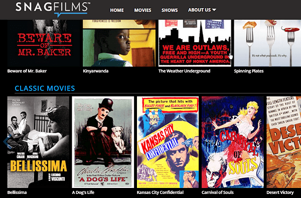 SnagFilms is one of the largest free streaming movie sites online.